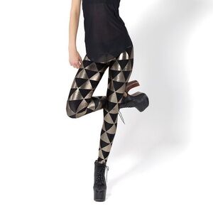 Blackmilk Gold Black Zelda Triforce Triangle Leggings Size Medium